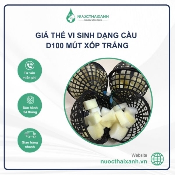 Giá thể vi sinh dạng cầu D100 mút xốp