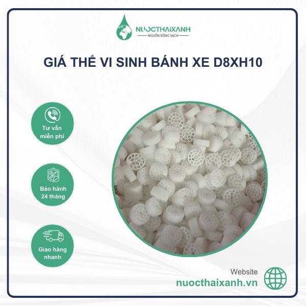 Giá thể vi sinh bánh xe D8xH10