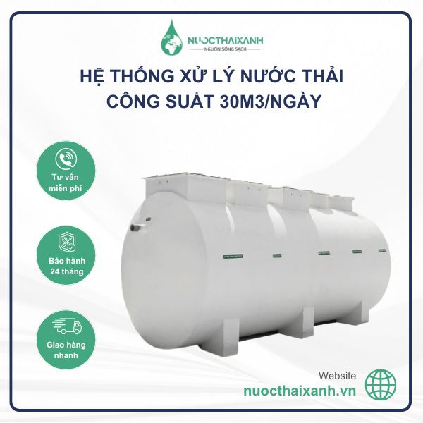 Hệ thống xử lý nước thải 30m3/Ngày