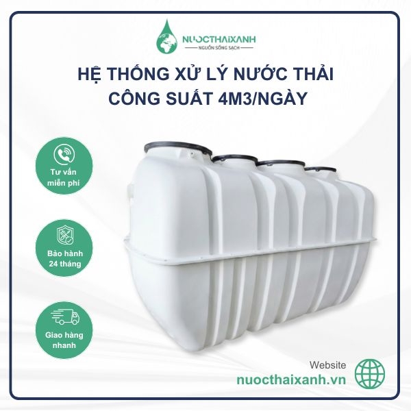 Hệ thống xử lý nước thải 4m3/Ngày