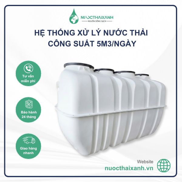 Hệ thống xử lý nước thải 5m3/Ngày