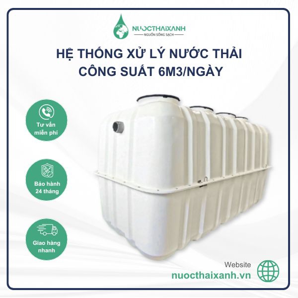 Hệ thống xử lý nước thải 6m3/Ngày