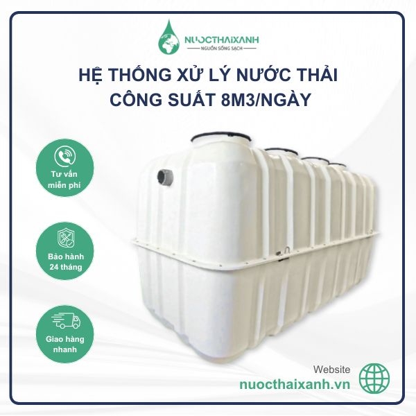 Hệ thống xử lý nước thải 8m3/Ngày