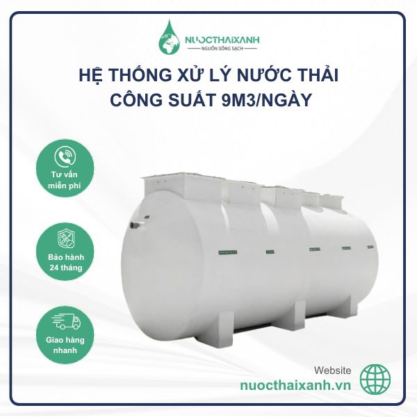 Hệ thống xử lý nước thải 9m3/Ngày